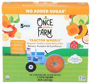 Banana, Pumpkin & Cauliflower Tractor Wheels - 5 PK