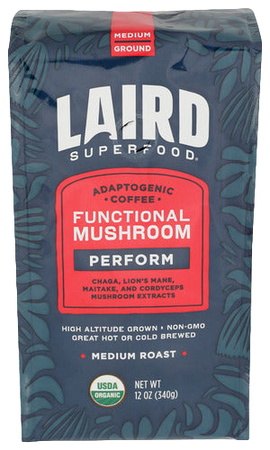 Laird PERFORM Functional Mushroom Medium Roast Coffee - 12 OZ