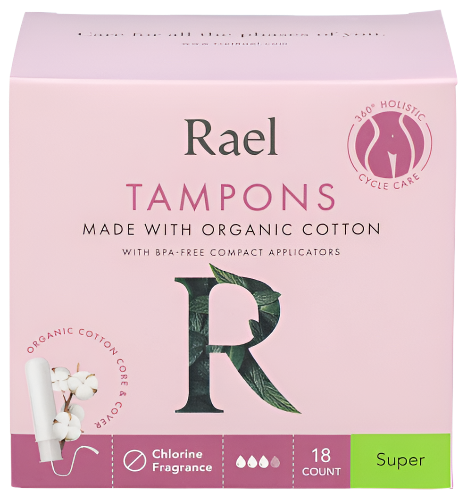 Organic Super Cotton Tampons - 18 EA