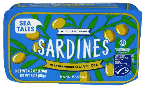Sea Tales Sardines in Extra Virgin Olive Oil - 4.2 OZ