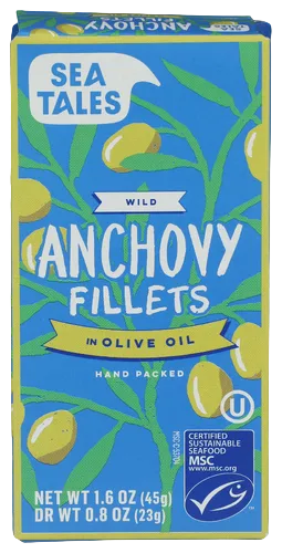 Sea Tales Anchovy Fillets in Extra Virgin Olive Oil - 1.6 OZ