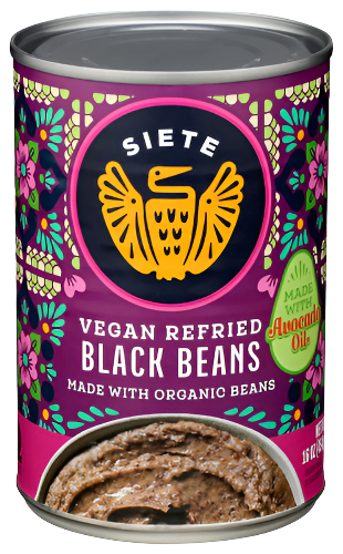 Siete Refried Black Beans - 16 OZ