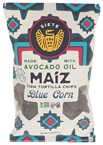 Avocado Oil Maiz Blue Corn Tortilla Chips = 7.5 OZ