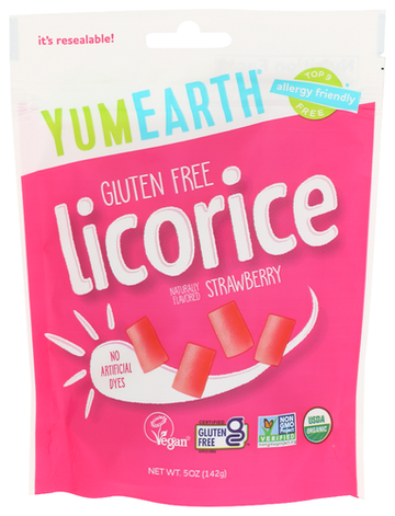 Yumearth Organic Strawberry Licorice - 5 OZ