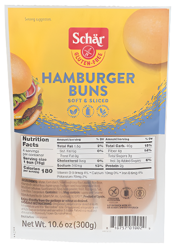 Schar Hamburger Buns - 10.6 OZ