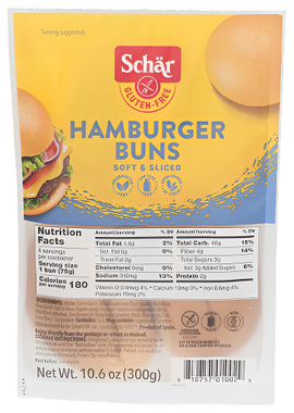 Schar Hamburger Buns - 10.6 OZ