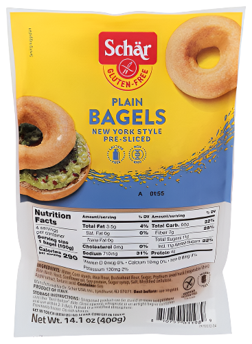 Schar Plain Bagels - 14.1 OZ