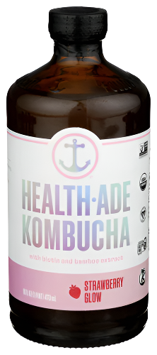 Organic Strawberry Glow Kombucha - 16 FO