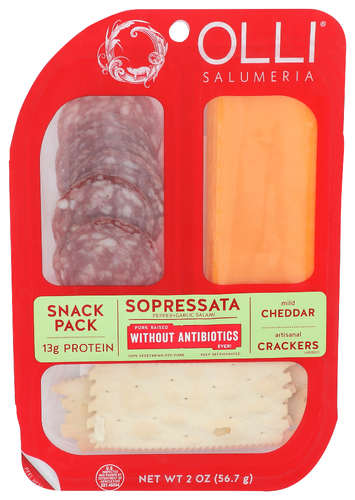 Olli Sopressata & Cheddar Snack Tray - 2 OZ