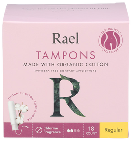 Organic Regular Cotton Tampons - 18 EA