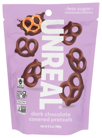 Unreal Dark Chocolate Covered Pretzels - 3.5 OZ