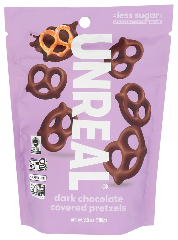 Unreal Dark Chocolate Covered Pretzels - 3.5 OZ