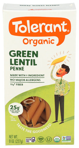 Organic Green Lentil Penne Pasta