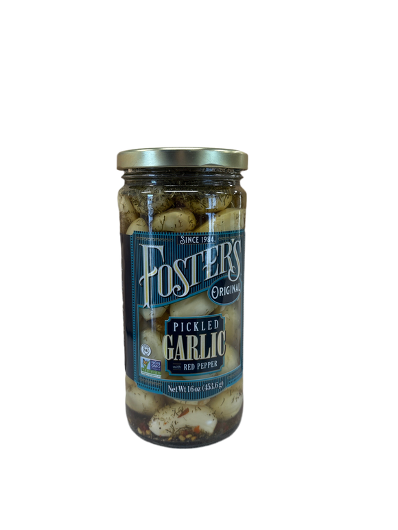 Pickled Garlic & Red Peppers - 16 OZ