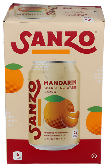 Mandarin Sparkling Water 6PK - 72 FO