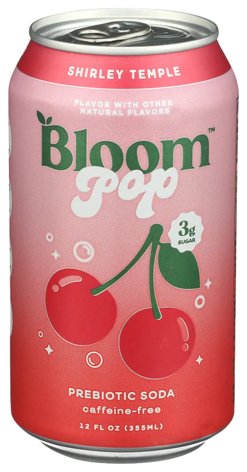 Bloom Shirley Temple Prebiotic Soda - 12 FO