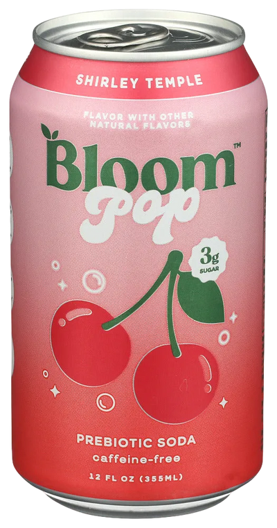 Bloom Shirley Temple Prebiotic Soda - 12 FO