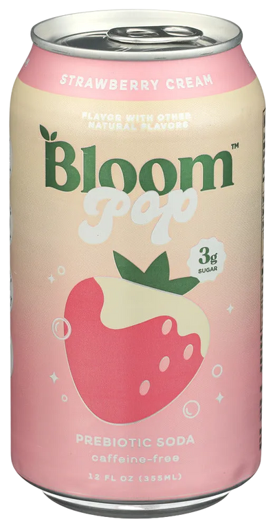 Bloom Strawberry Cream Prebiotic Soda - 12 FO