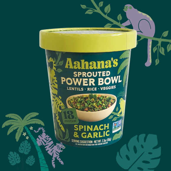Aahana's Naturals Spinach & Garlic Sprouted Power Bowl - 2.3 OZ