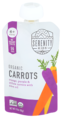 Organic Variety Carrots & Olive Oil Pouch - 3.5 OZ