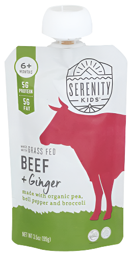 Organic Grass Fed Beef + Ginger Pouch - 3.5 OZ