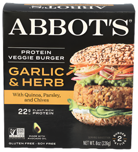 Abbot's Garlic & Herb Veggie Burger - 8 OZ