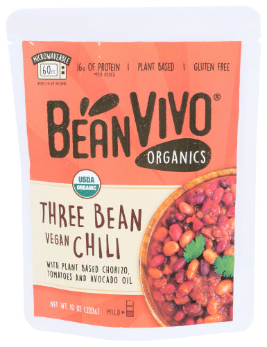 Organic Three Bean Vegan Chili - 10 OZ