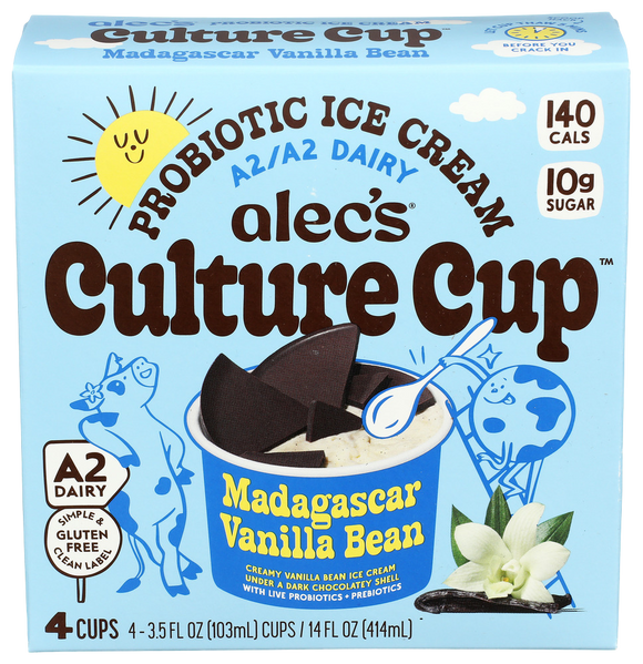 Alec's Madagascar Vanilla Bean Culture Cup - 4 PK