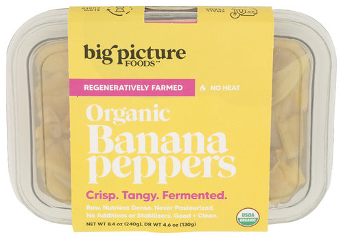 Organic Banana Pepper Rings - 9.5 OZ