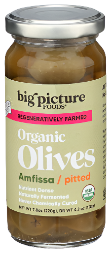 Organic Pitted Amfissa Olives - 7.8 OZ