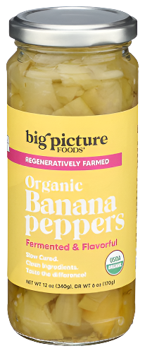 Organic Banana Peppers - 12 OZ