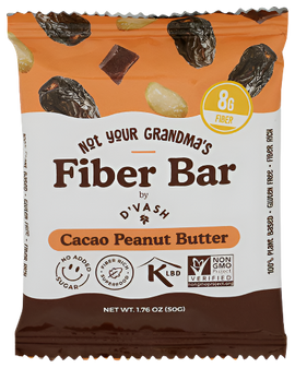 D'Vash Cacao Peanut Butter Fiber Bar - 1.76 OZ