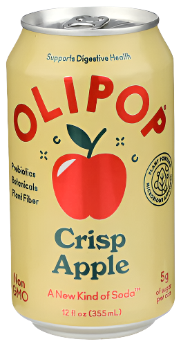 Olipop Crisp Apple Sparkling Tonic - 12 FO