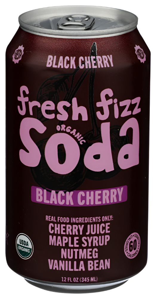Fresh Fizz Black Cherry Soda - 12 FO