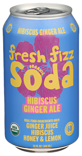 Fresh Fizz Hibiscus Ginger Ale - 12 FO