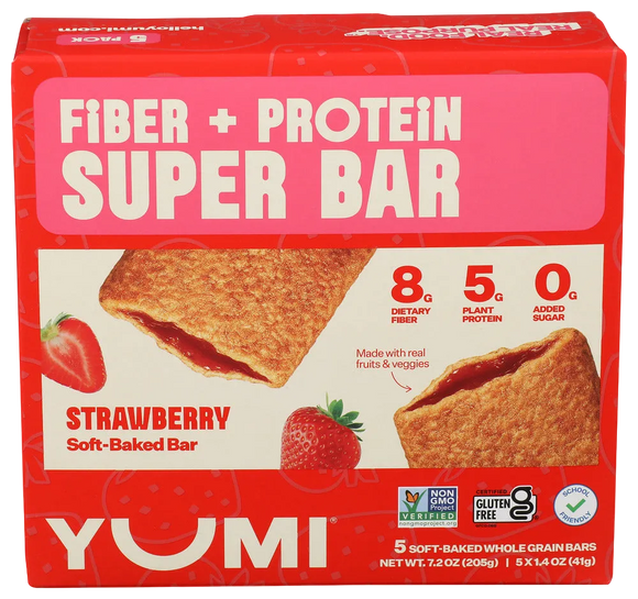 Yumi Strawberry Fiber + Protein Super Bar - 6 OZ