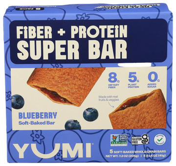 Yumi Blueberry Fiber + Protein Super Bar - 6 OZ