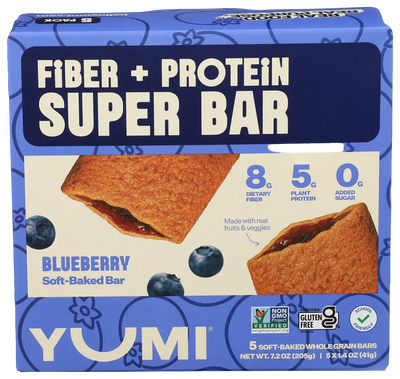 Yumi Blueberry Fiber + Protein Super Bar - 6 OZ