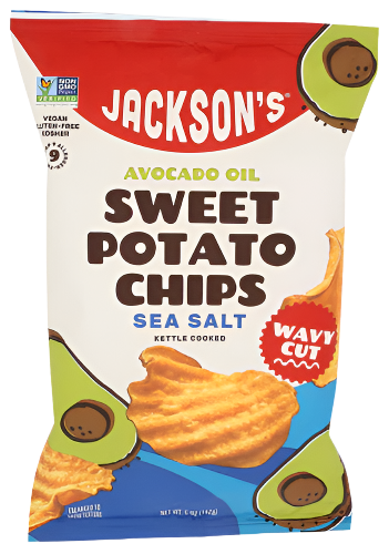 Jacksons Avocado Oil Sea Salt Sweet Potato Chips - 5 OZ