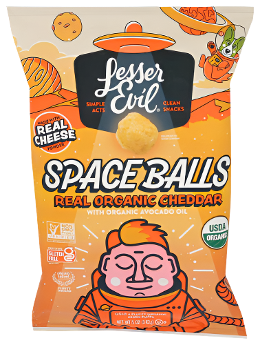 Organic Cheddar Space Balls - 5 OZ
