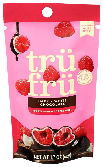 Tru Fru Dark & White Chocolate Freeze-Dried Raspberries - 1.7 OZ