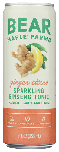 Bear Maple Ginger Citrus Ginseng Tonic - 12 FO