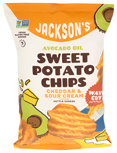 Jackson's Cheddar & Sour Cream Sweet Potato Chips with Avocado Oil - 5 OZ