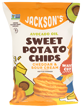 Jackson's Cheddar & Sour Cream Sweet Potato Chips with Avocado Oil - 5 OZ