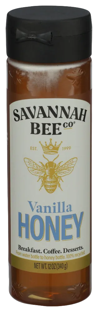 Savannah Bee Co Vanila Honey Squeeze - 12 OZ
