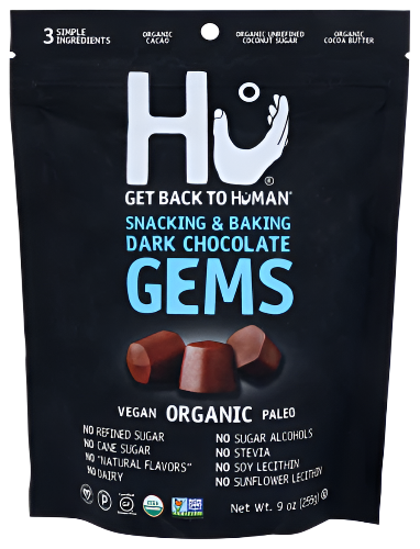 Organic Dark Chocolate Gems - 9 OZ