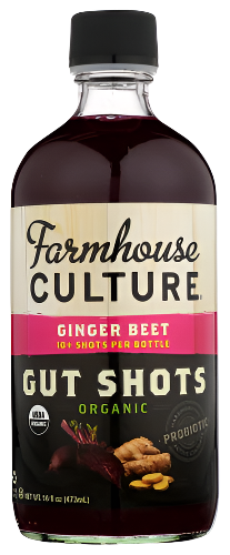 Farmhouse Culture Organic Ginger Beet Gut Shot - 16 FO