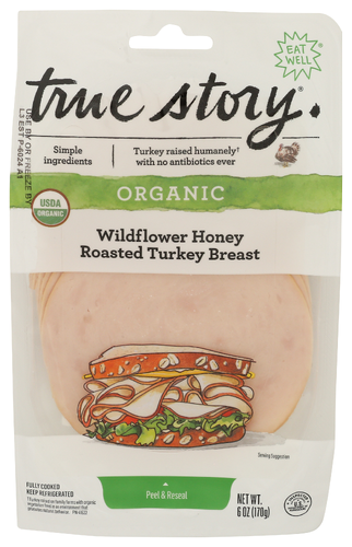 True Story Organic Wildflower Honey Sliced Turkey - 6 OZ