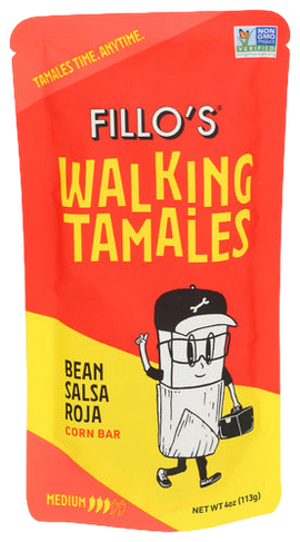 Fillo's Bean Salsa Roja Tamale - 4 OZ