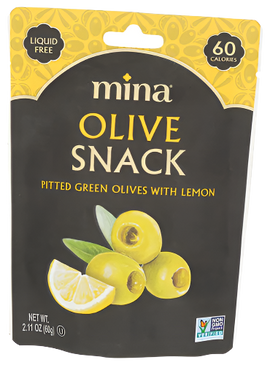Mina Pitted Green Olives with Lemon - 2.11 OZ